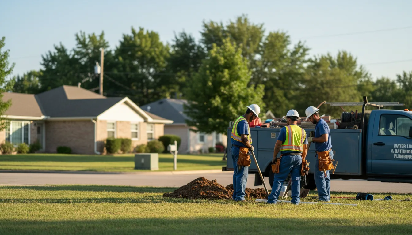 Residential water line and bathroom plumbing service in Wadsworth, OH